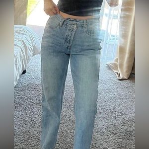 Princess Polly Asymmetrical Jeans